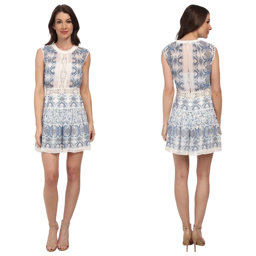 BCBG MaxAzria “Aymeline” mixed print dress